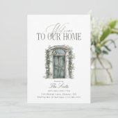 Elegant Welcome To Our Home Housewarming Einladung (Stehend Vorderseite)