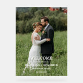 Elegant Welcome To Our Wedding Photo Acrylschild (Vorderseite)
