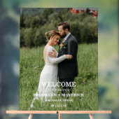 Elegant Welcome To Our Wedding Photo Acrylschild (Neutral)