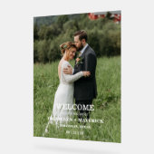 Elegant Welcome To Our Wedding Photo Acrylschild (Winkel)
