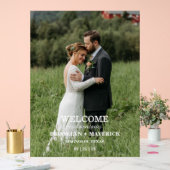 Elegant Welcome To Our Wedding Photo Acrylschild (Hochzeit)