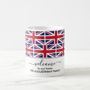 Elegant Welcome UNION JACK British FLAG Kaffeetasse