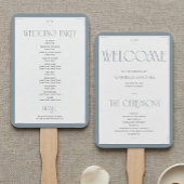 Elegant Welcome Wedding Ceremony Fan Program Fächer