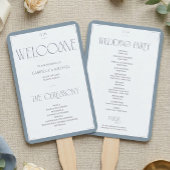 Elegant Welcome Wedding Ceremony Fan Program Fächer