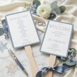 Elegant Welcome Wedding Ceremony Fan Program Fächer