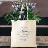 Elegant Welcome Wedding Guest Favors Periwinkle Tragetasche