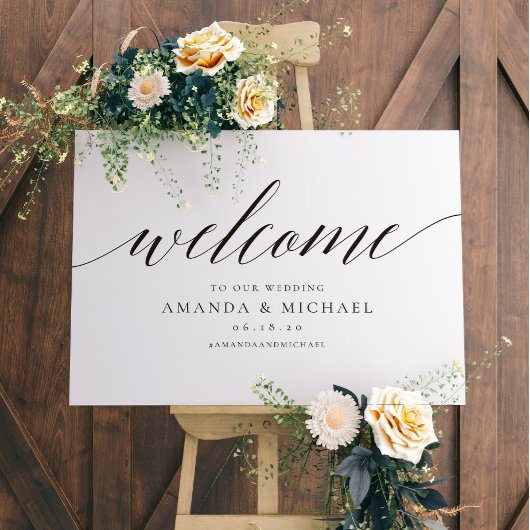 Elegant Welcome Weddingsign Poster