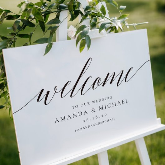 Elegant Welcome Weddingsign Poster