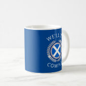Elegant We'll Be Coming | Scotland Flag Badge Coff Kaffeetasse (VorderseiteRechts)