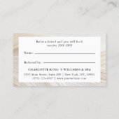 Elegant, Wellen, Salon Empfehlungskarte (Rückseite)