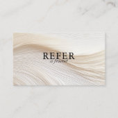 Elegant, Wellen, Salon Empfehlungskarte (Vorderseite)