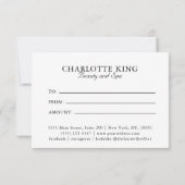 Elegant, Wellen, Salon, Geschenkgutschein (Rückseite)