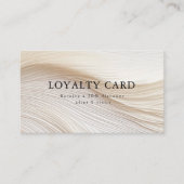 Elegant, Wellen, Salon, Loyalität Visitenkarte (Vorderseite)