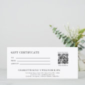 Elegant, Wellen, Salon, QR-Code, Geschenkgutschein (Stehend Vorderseite)