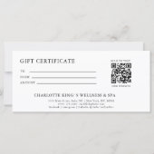 Elegant, Wellen, Salon, QR-Code, Geschenkgutschein (Vorderseite)