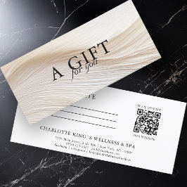 Elegant, Wellen, Salon, QR-Code, Geschenkgutschein