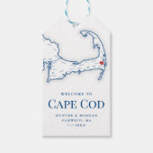 Elegant Wequassett Resort Wedding Welcome Geschenkanhänger (Vorderseite)