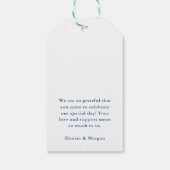 Elegant Wequassett Resort Wedding Welcome Geschenkanhänger (Rückseite)