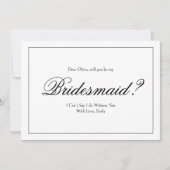 Elegant Werden Sie mein Bridesmaid-Vorschlag? Mitteilungskarte (Vorderseite)