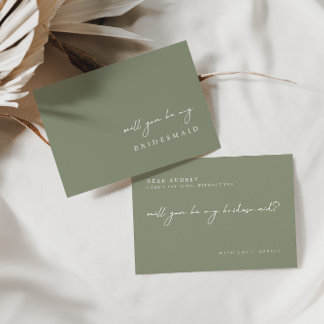 Elegant werden Sie meine Bridesmaid-Vorschlagskart Einladung