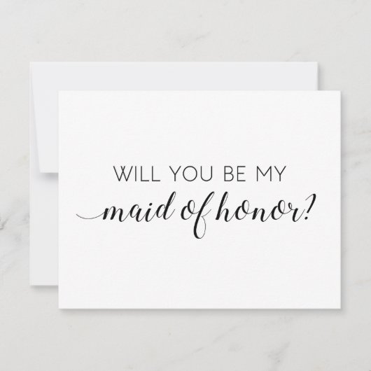 Elegant werden Sie meine Trauzeugin sein Einladung (Vorderseite)