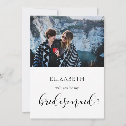 Elegant Werden Sie meine überhängende Fotokarte se Einladung (Vorderseite)