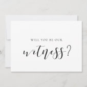 Elegant Werden Sie unser Zeugenausweis Einladung (Vorderseite)