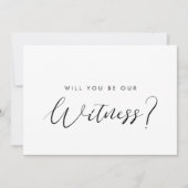 Elegant Werden Sie unser Zeugenausweis Einladung (Vorderseite)