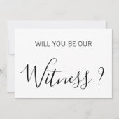 Elegant werden Sie unser Zeugenausweis sein Einladung (Vorderseite)