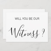 Elegant werden Sie unser Zeugenausweis sein Einladung (Vorne/Hinten)