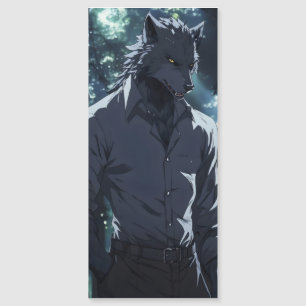 Elegant Werewolf Anime Magnetkarte