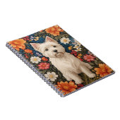 Elegant West Highland Terrier Colorful Floral Notizblock (Rechte Seite)