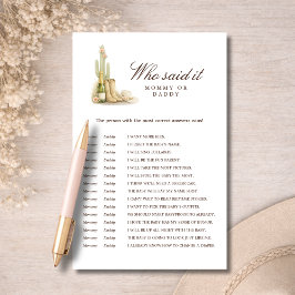 Elegant Western Mommy or Daddy Guess Who Said It