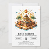 Elegant Whimsical Custom Pyramids Geburtstag Einladung (Vorderseite)