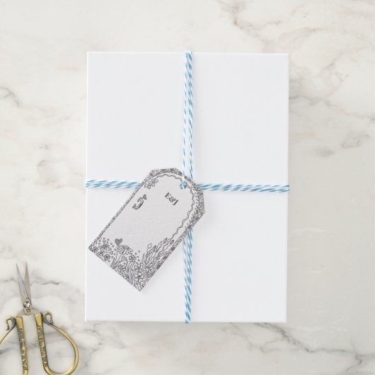 Elegant Whimsical Garden Door Wedding Geschenkanhänger (Mit Garn)