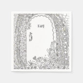 Elegant Whimsical Garden Door Wedding Serviette (Vorderseite)