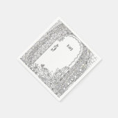 Elegant Whimsical Garden Door Wedding Serviette (Ecke)