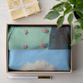 Elegant Whimsical Ostrich Decoupage Seidenpapier (Geschenk)