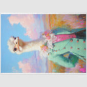 Elegant Whimsical Ostrich Decoupage Seidenpapier (Vorderseite)