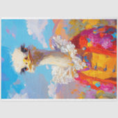 Elegant Whimsical Ostrich Decoupage Seidenpapier (Vorderseite)