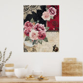 Elegant Whimsical Romantic Gothic Vintag Poster (Küche)