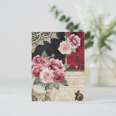 Elegant Whimsical Romantic Gothic Vintag Postkarte (Stehend Vorderseite)