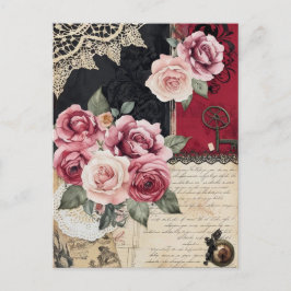 Elegant Whimsical Romantic Gothic Vintag Postkarte