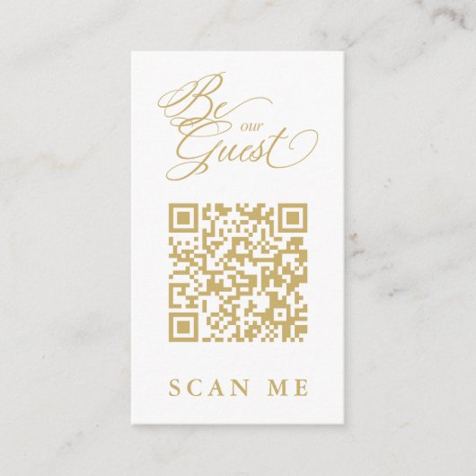 Elegant Whimsical Script Photo Qr Code Wedding Begleitkarte (Vorderseite)