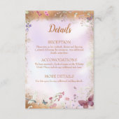 Elegant Whimsical Wildblume Pink Begleitkarte (Vorderseite)