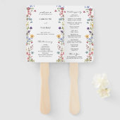 Elegant Whimsical Wildflower Bloom Wedding Program Fächer (Vorne und Hinten)