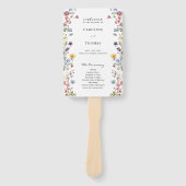 Elegant Whimsical Wildflower Bloom Wedding Program Fächer (Vorderseite)