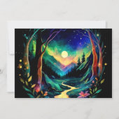 Elegant Whimsical Woodland Baby Shower Einladung (Rückseite)