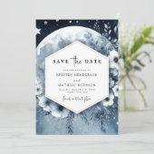 Elegant Whimsy Moonlit Wedding Save The Date (Stehend Vorderseite)
