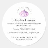 Elegant Whipped Cream Ingredient Product Runder Aufkleber (Vorderseite)